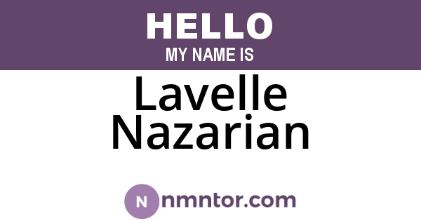 Lavelle Nazarian