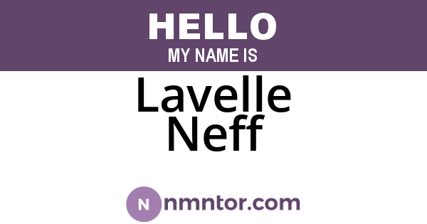 Lavelle Neff