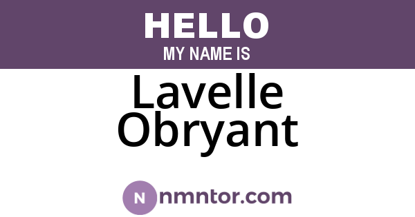 Lavelle Obryant