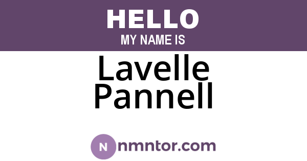 Lavelle Pannell