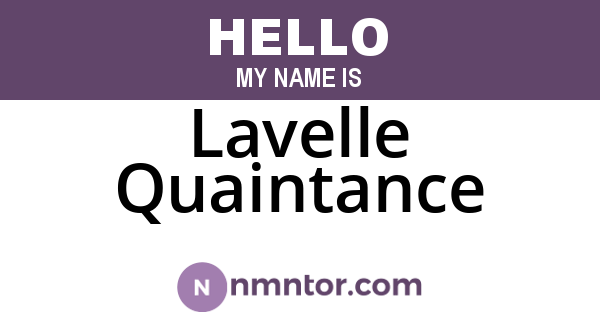 Lavelle Quaintance