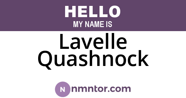 Lavelle Quashnock