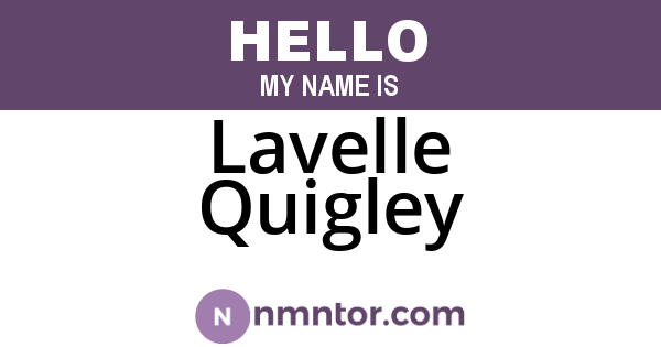 Lavelle Quigley