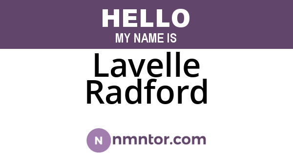 Lavelle Radford