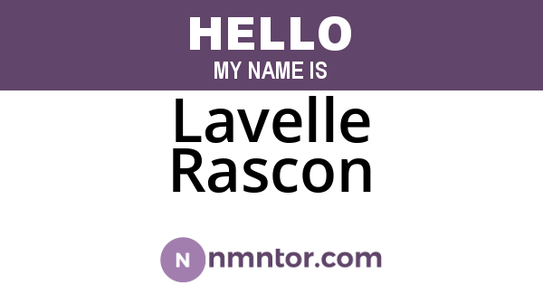 Lavelle Rascon
