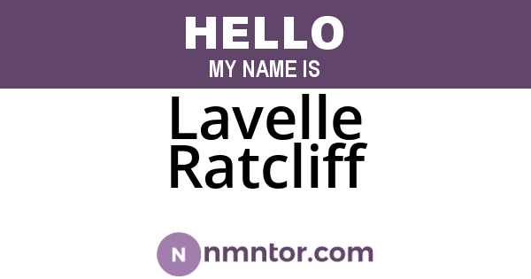 Lavelle Ratcliff
