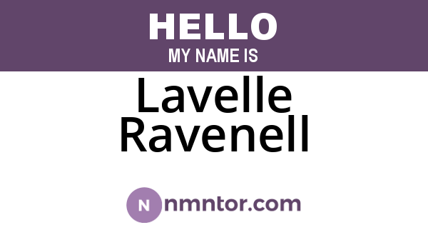 Lavelle Ravenell
