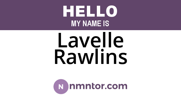 Lavelle Rawlins