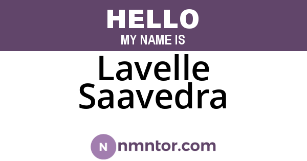 Lavelle Saavedra