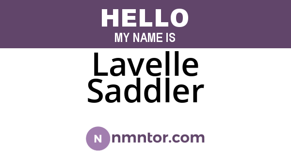Lavelle Saddler