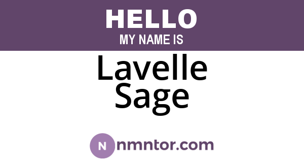 Lavelle Sage