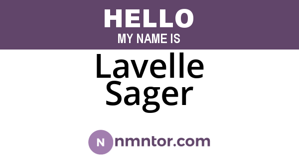 Lavelle Sager