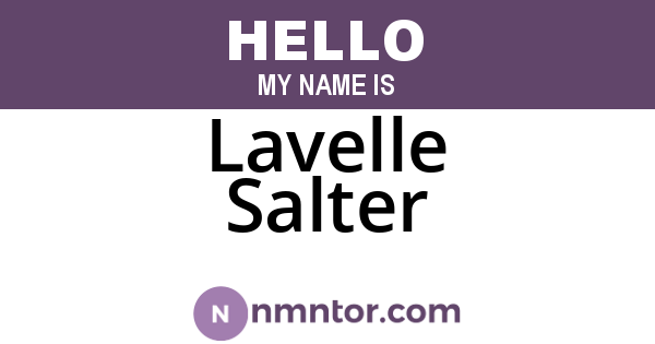 Lavelle Salter