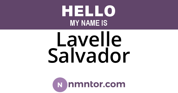 Lavelle Salvador
