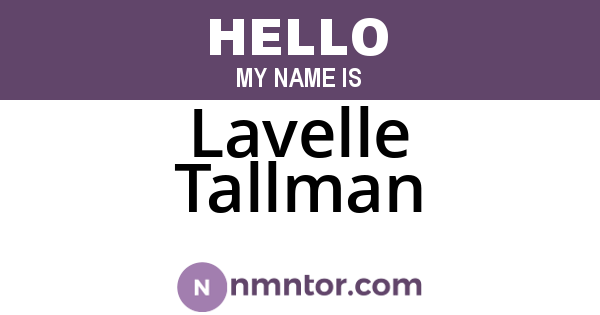 Lavelle Tallman