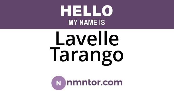 Lavelle Tarango