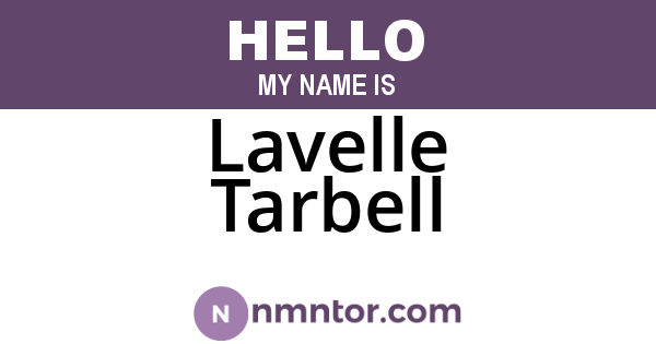 Lavelle Tarbell