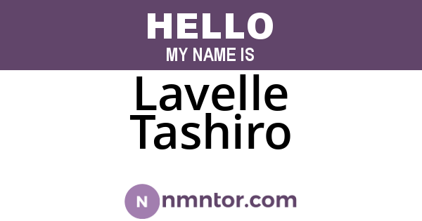 Lavelle Tashiro