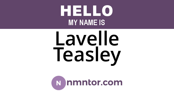Lavelle Teasley