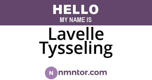 Lavelle Tysseling