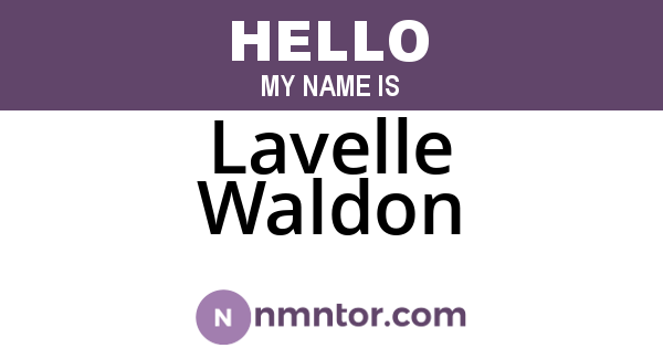 Lavelle Waldon