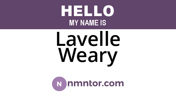 Lavelle Weary