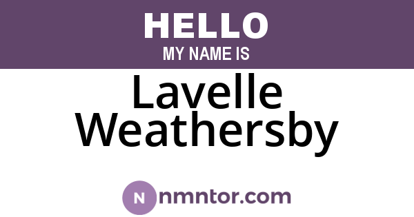 Lavelle Weathersby