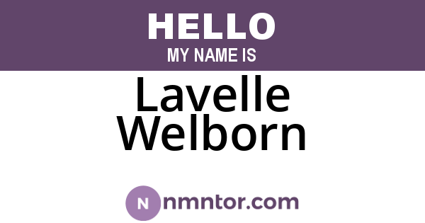 Lavelle Welborn