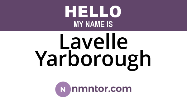 Lavelle Yarborough