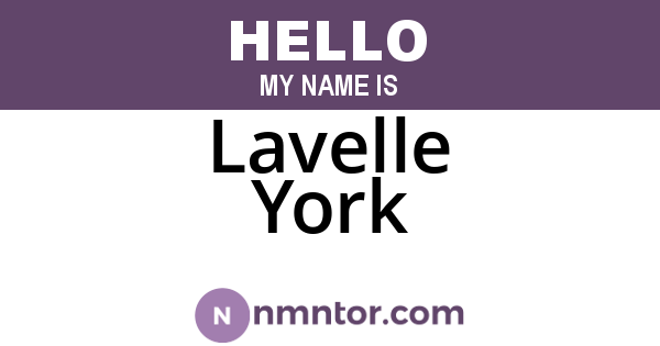 Lavelle York