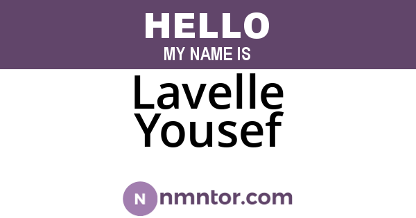 Lavelle Yousef