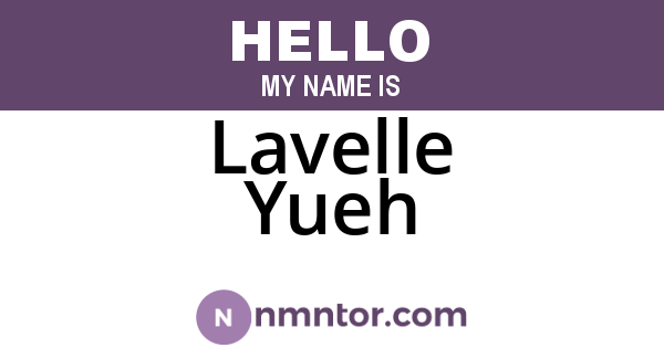 Lavelle Yueh