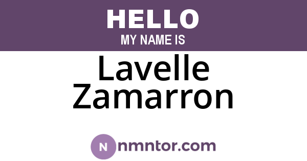 Lavelle Zamarron