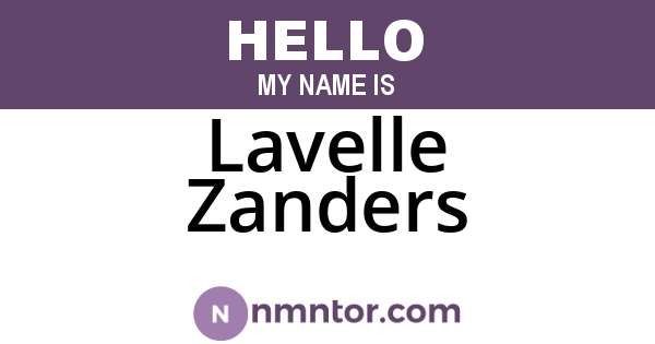 Lavelle Zanders
