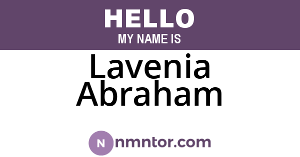 Lavenia Abraham