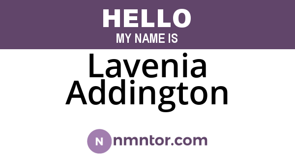 Lavenia Addington