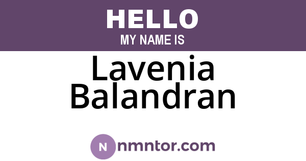 Lavenia Balandran