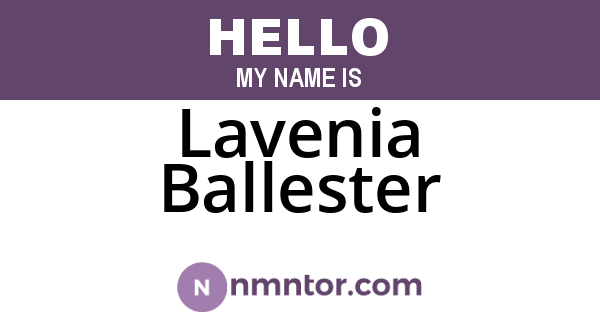 Lavenia Ballester