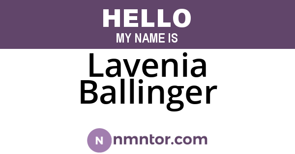 Lavenia Ballinger
