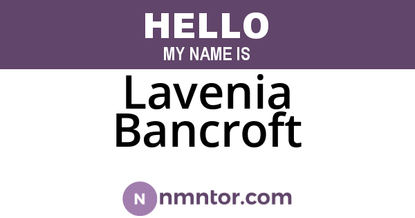 Lavenia Bancroft