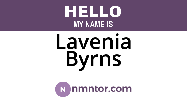 Lavenia Byrns