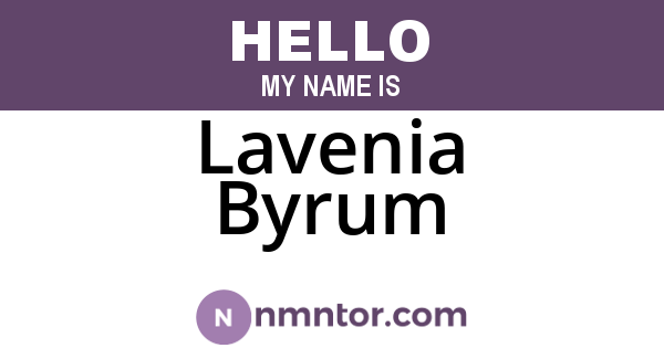 Lavenia Byrum
