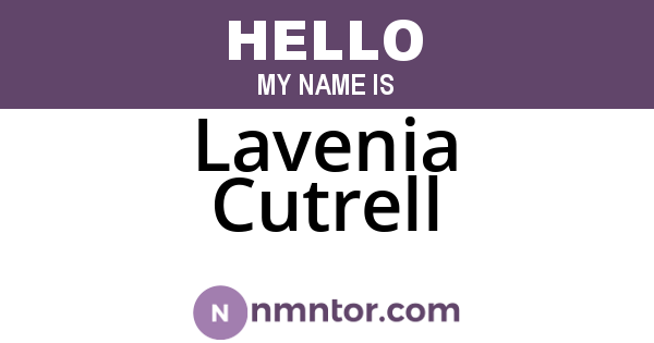 Lavenia Cutrell