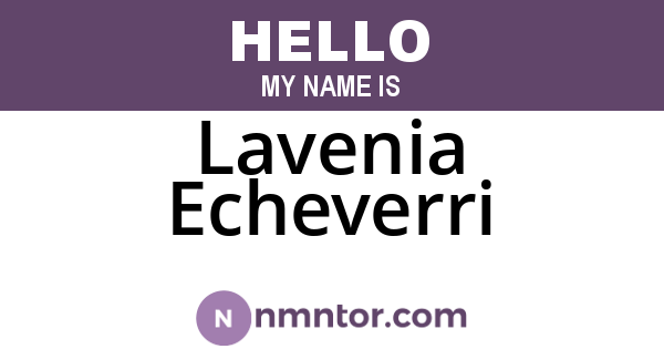 Lavenia Echeverri