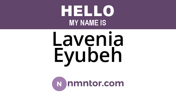 Lavenia Eyubeh