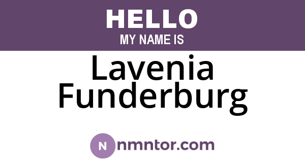 Lavenia Funderburg