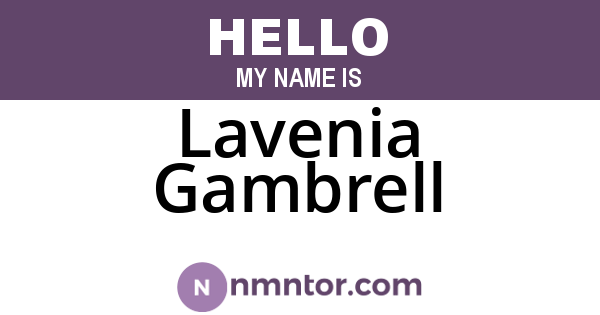 Lavenia Gambrell