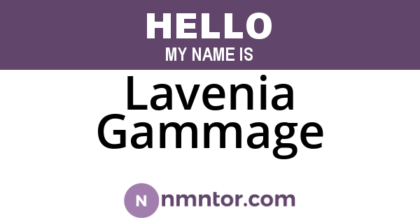 Lavenia Gammage