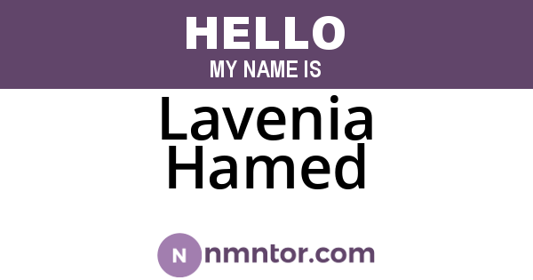 Lavenia Hamed