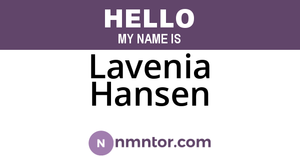 Lavenia Hansen